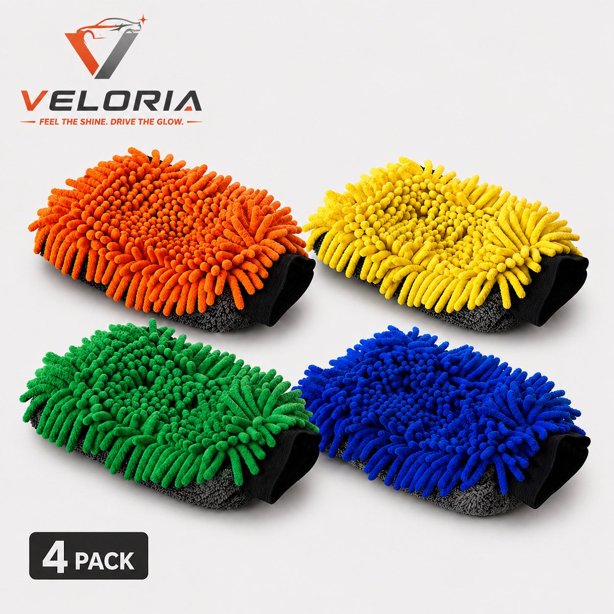 VELORIA 4-SET Premium Waschhandschuh